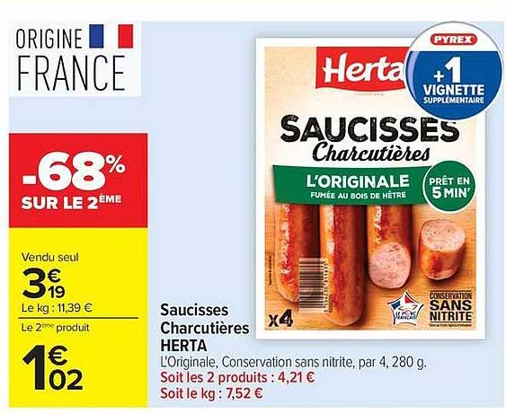 Herta Saucisses Charcutières