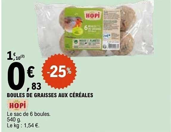 HOPI Boules de graisses aux céréales