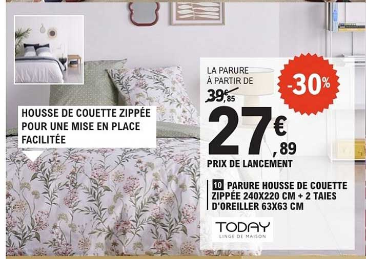 Housse de couette zippée