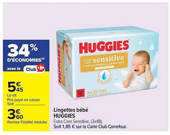 HUGGIES Lingettes bébé