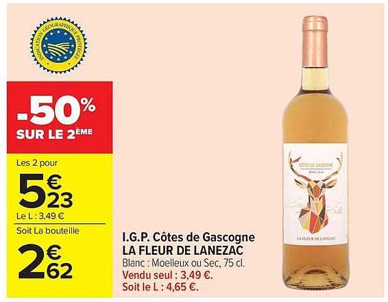 I.G.P. Côtes de Gascogne LA FLEUR DE LANEZAC