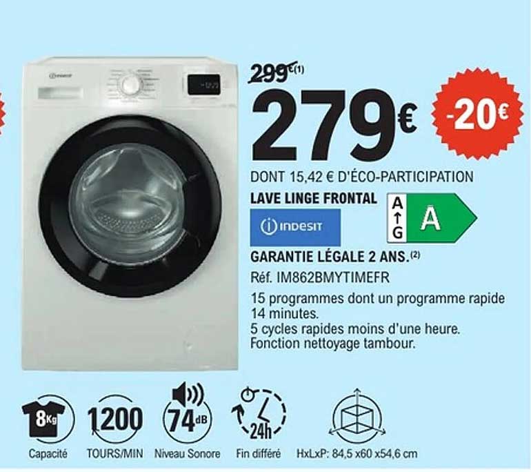Indesit Lave linge frontal
