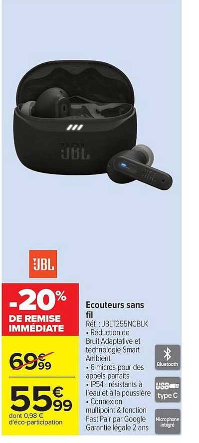 JBL Ecouteurs sans fil