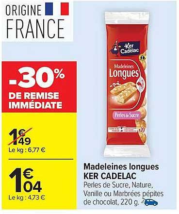 KER CADELAC Madeleines longues