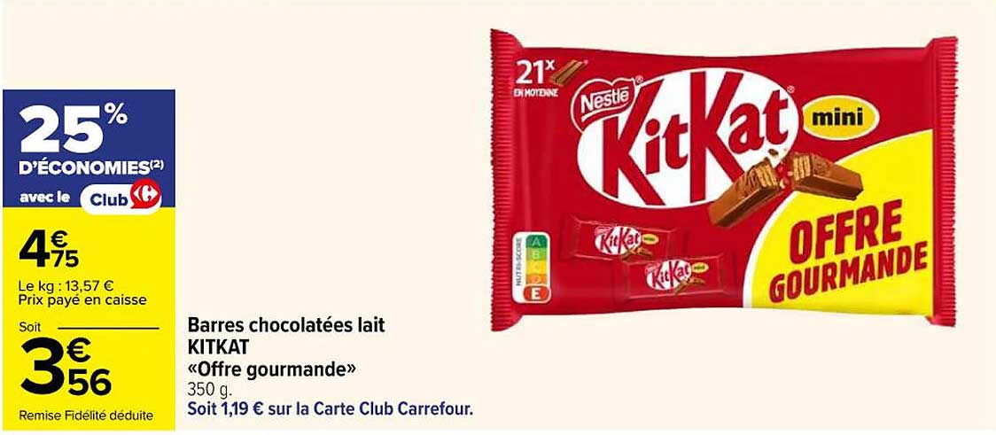 KITKAT Barres chocolatées lait