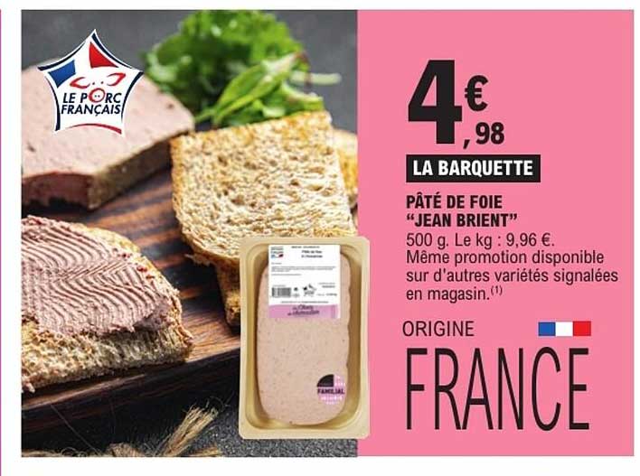 LA BARQUETTE PÂTÉ DE FOIE “JEAN BRIENT”