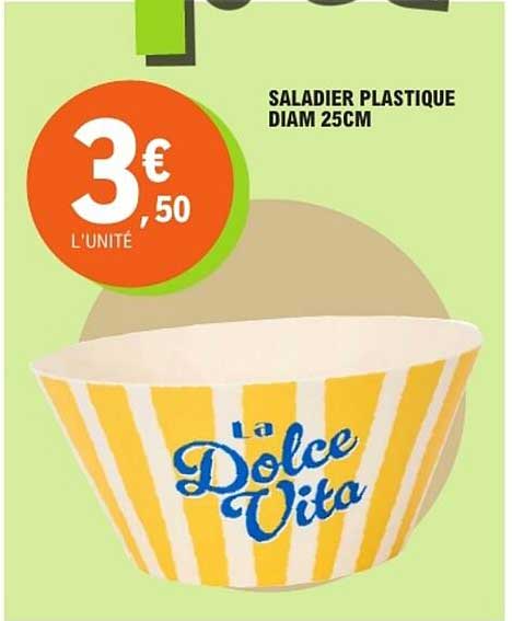 la Dolce Vita Saladier Plastique Diam 25CM