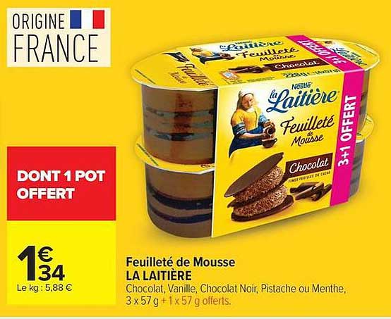 La Laitière Feuilleté Mousse