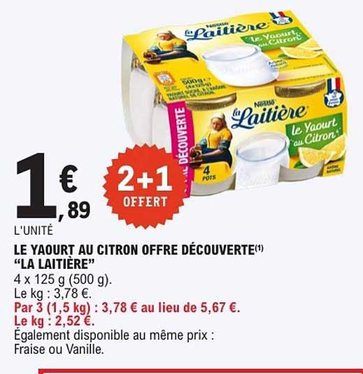 La Laitière Le Yaourt au Citron
