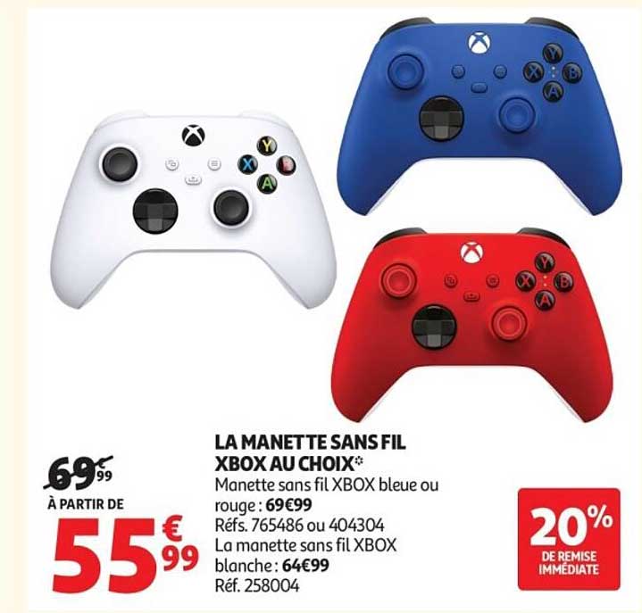LA MANETTE SANS FIL XBOX AU CHOIX