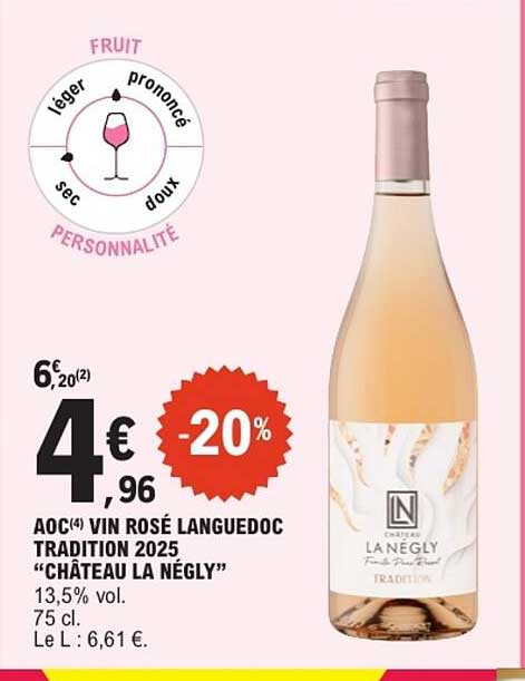 LA NÉGLY VIN ROSÉ LANGUEDOC TRADITION 2025