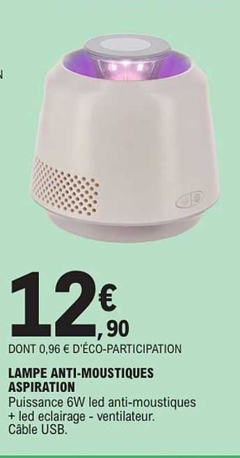 LAMPE ANTI-MOUSTIQUES ASPIRATION