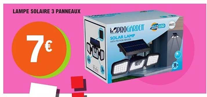 LAMPE SOLAIRE 3 PANNEAUX