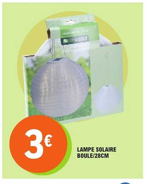LAMPE SOLAIRE BOULE/28CM