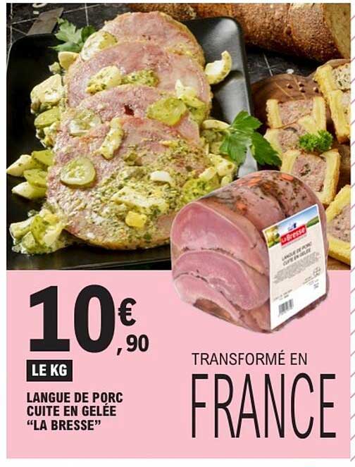 Langue de porc cuite en gelée “La Bresse”