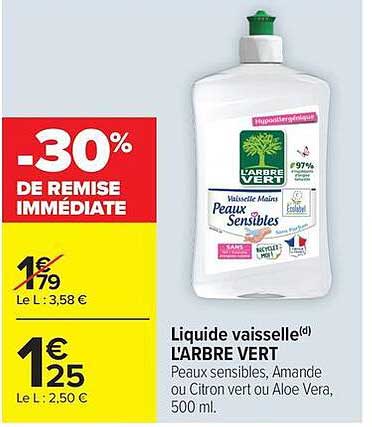 L'ARBRE VERT Liquide vaisselle