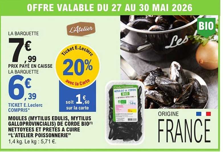 L'Atelier Moules et corde BIO