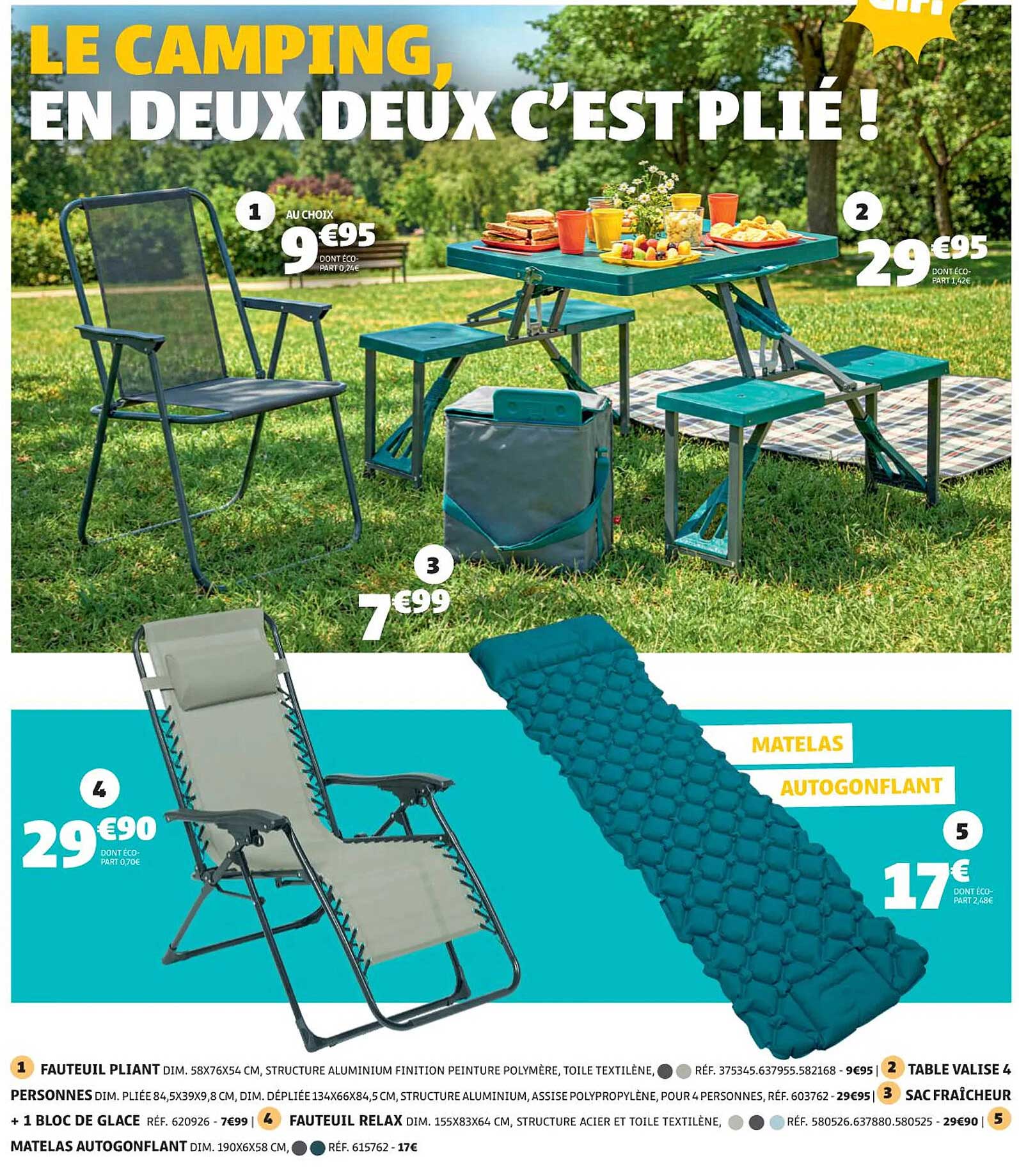 LE CAMPING, EN DEUX DEUX C’EST PLIÉ !