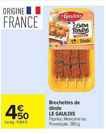Le Gaulois Brochettes de dinde