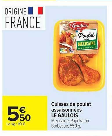 Le Gaulois Cuisses de poulet assaisonnées