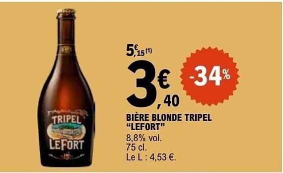 LEFORT BIÈRE BLONDE TRIPEL