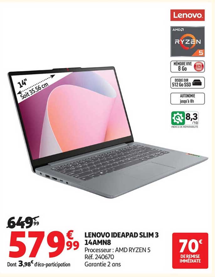 LENOVO IDEAPAD SLIM 3 14AMN8
