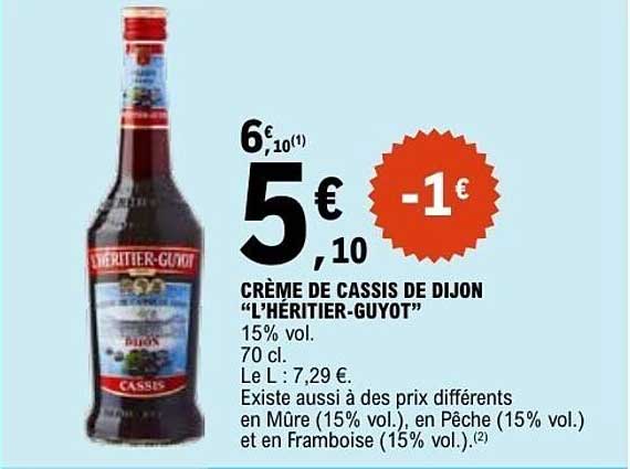 L’HÉRITIER-GUYOT CRÈME DE CASSIS DE DIJON
