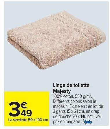 Linge de toilette Majesty