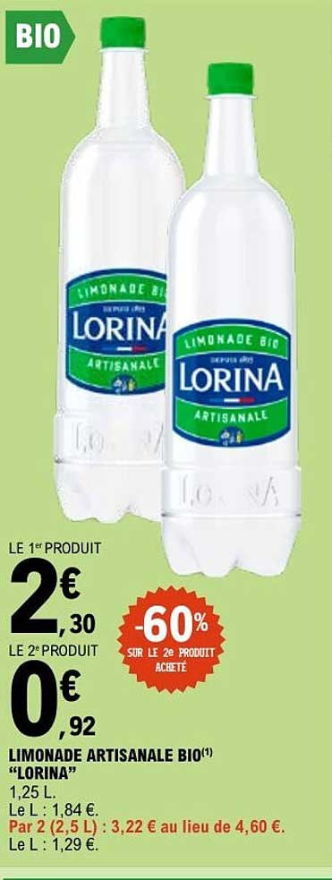 LORINA LIMONADE ARTISANALE BIO