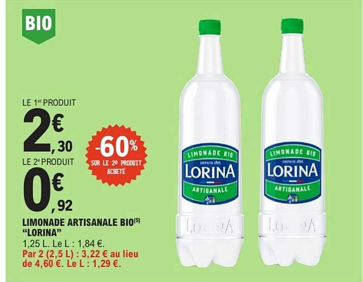 LORINA LIMONADE BIO ARTISANALE