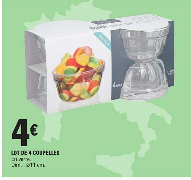 LOT DE 4 COUPELLES