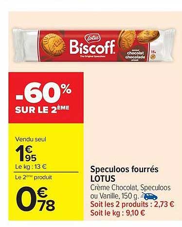 Lotus Speculoos fourrés
