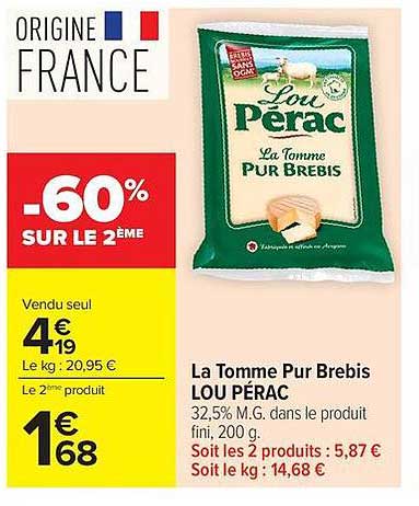 Lou Pérac La Tomme Pur Brebis