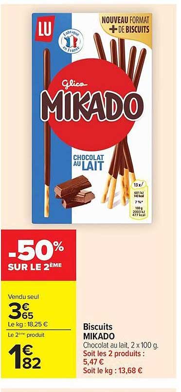 LU Mikado Chocolat au lait