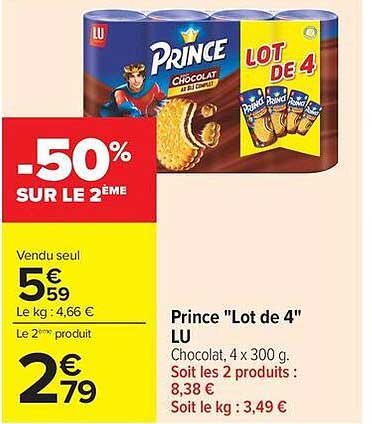 LU Prince Lot de 4