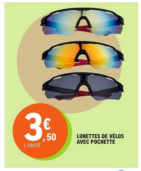 LUNETTES DE VÉLOS AVEC POCHETTE