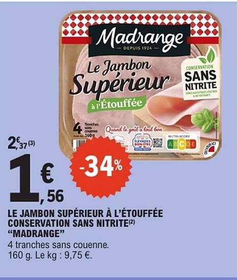Madrange Le Jambon Supérieur à l'Étouffée