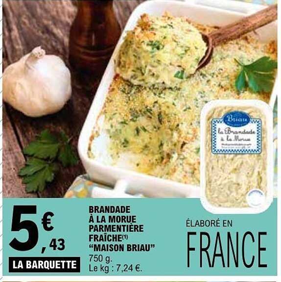 Maison Briau Brandade à la morue parmentière fraîche