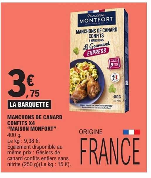 Maison Montfort Manchons de canard confits