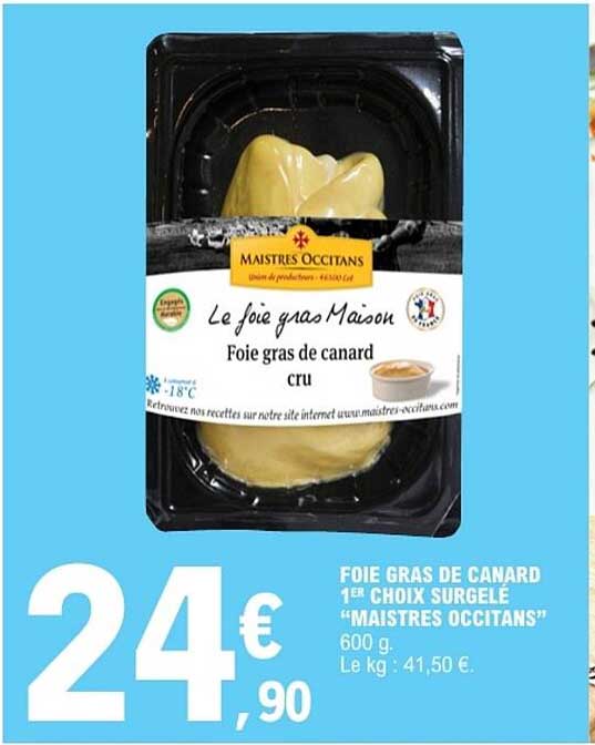Maistres Occitans Foie gras de canard cru