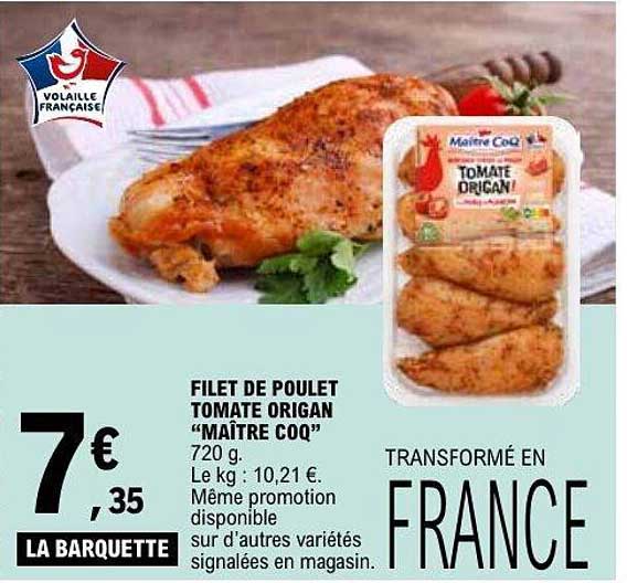 Maître Coq Filet de poulet tomate origami