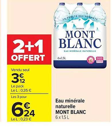 MONT BLANC Eau minérale naturelle