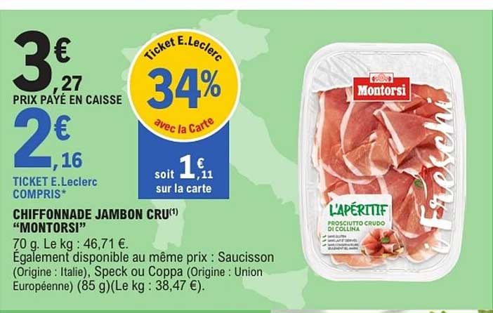 Montorsi CHIFFONNADE JAMBON CRU