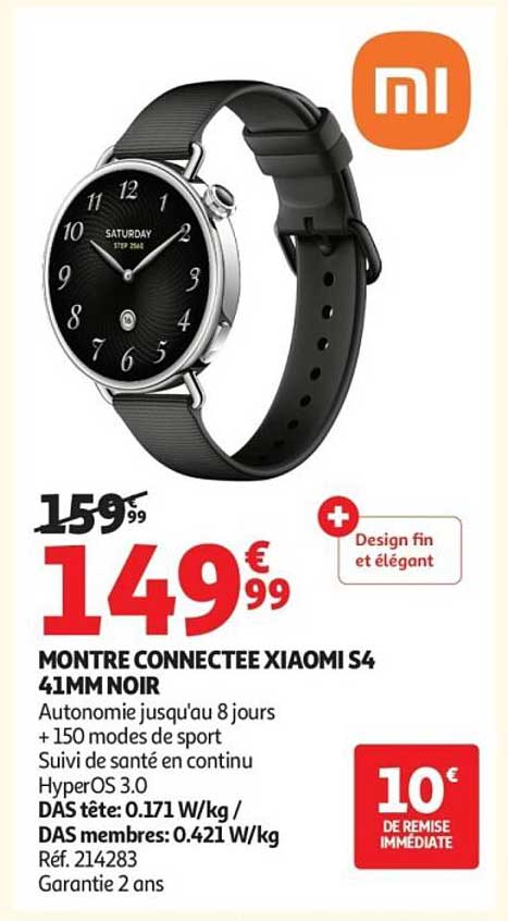 Montre connectée Xiaomi S4 41MM noir
