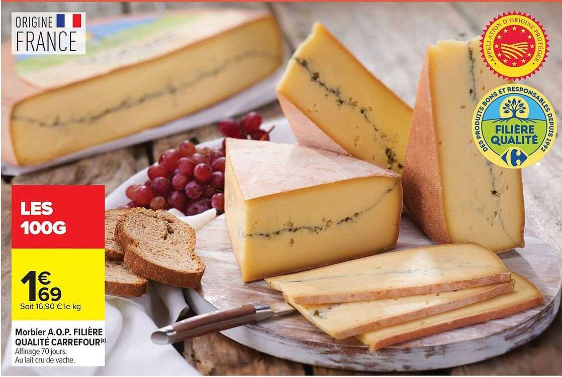 Morbier A.O.P. FILIÈRE QUALITÉ CARREFOUR