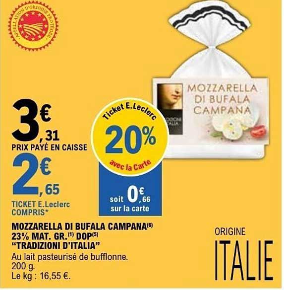 MOZZARELLA DI BUFALA CAMPANA