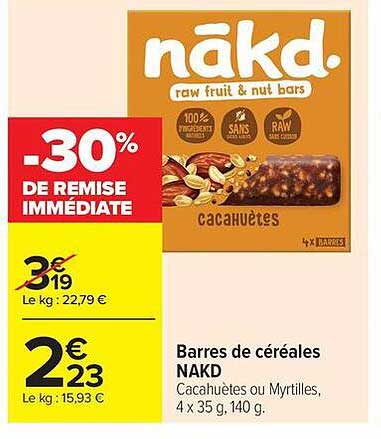 nakd cacahuètes