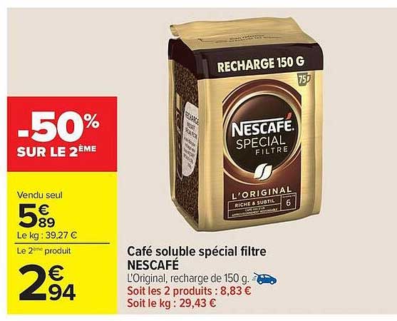 NESCAFÉ Café soluble spécial filtre