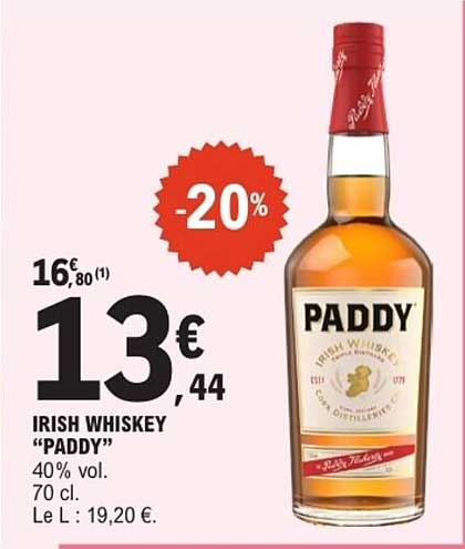 PADDY IRISH WHISKEY