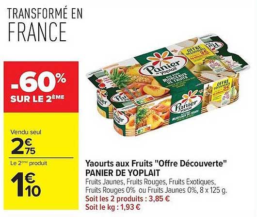 PANIER DE YOPLAIT
